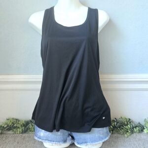 Marika Black Open Back Workout Tank Top